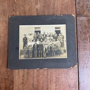 Antique 1900s Photo School Group Portrait Class‎ Picture Vintage Photograph